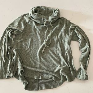 Cowl neck workout sweater